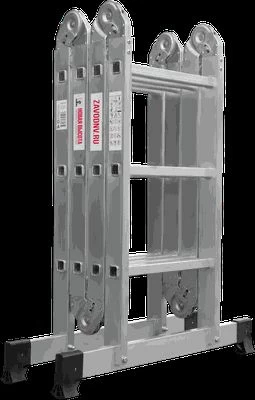 Алюминиевая четырехсекционная лестница-трансформер 400 мм NV1322 НОВАЯ ВЫСОТА 4Х3 арт.1322403 от магазина ЛесКонПром.ру