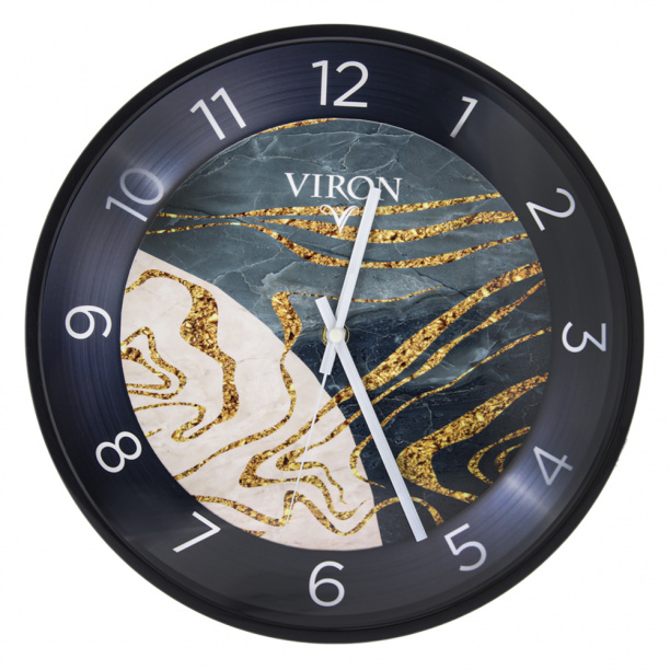 Часы настенные VIRON золото d30 см от магазина ЛесКонПром.ру