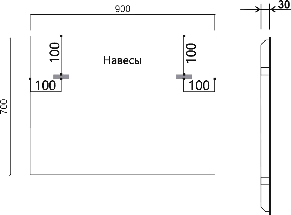 Зеркало Vincea VLM-3VN900 90х70, с подсветкой от магазина ЛесКонПром.ру