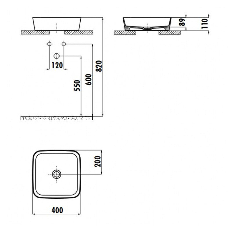 Раковина-чаша Creavit Loop 40 LP040-00CB00E-0000 Белая от магазина ЛесКонПром.ру