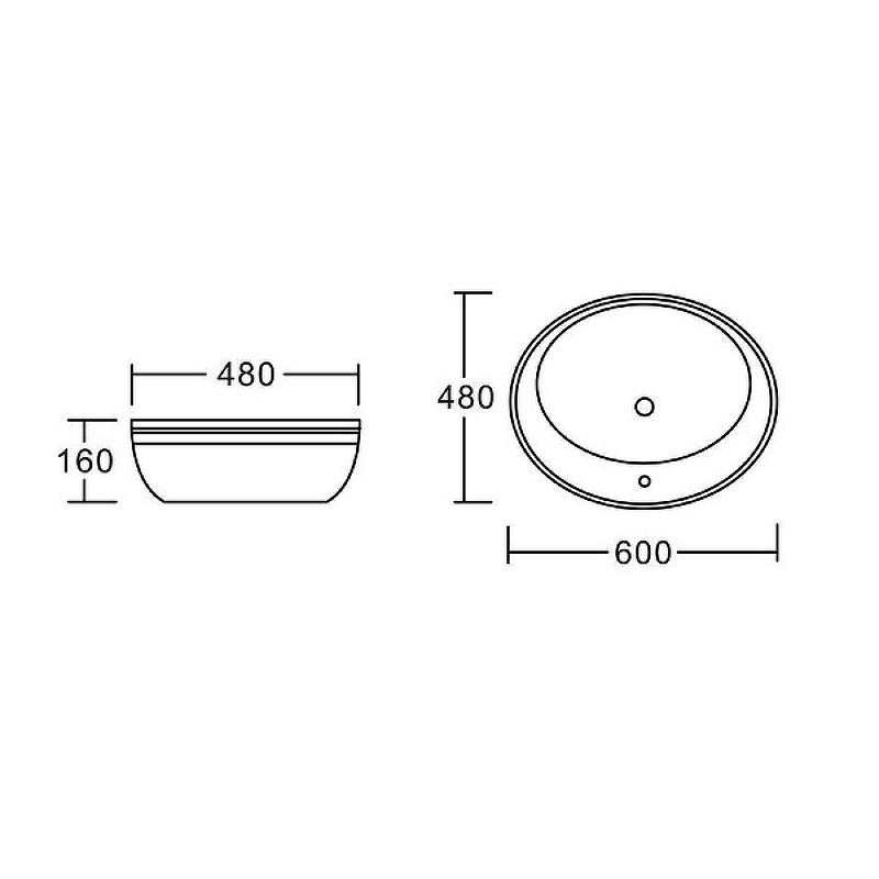 Раковина-чаша CeramaLux Lux Classic 60 3573 Белая Хром от магазина ЛесКонПром.ру