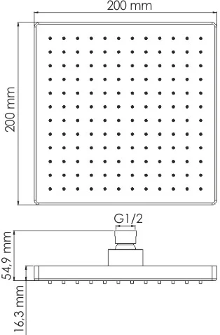 Верхний душ Wasserkraft A140 от магазина ЛесКонПром.ру
