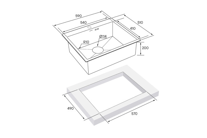 Мойка врезная PAULMARK Brim 80530272 от магазина ЛесКонПром.ру
