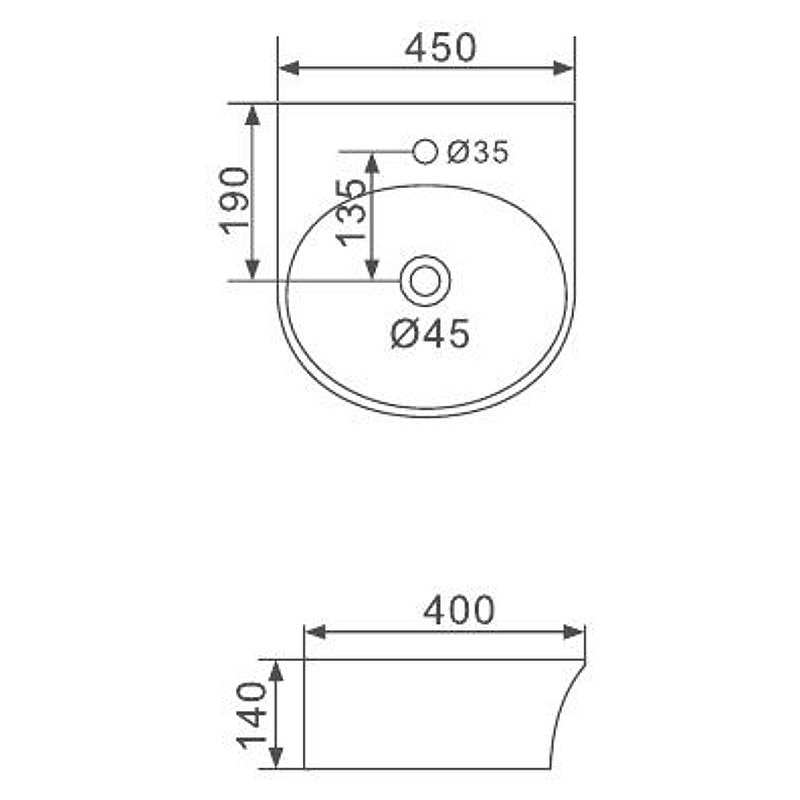 Раковина Gappo 45 GT704 Белая от магазина ЛесКонПром.ру