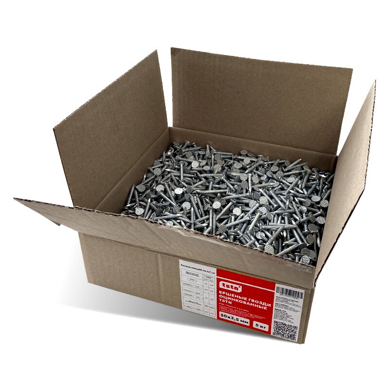 Гвоздь ершенный TSTN 30х3,5 Zn 5 кг от магазина ЛесКонПром.ру