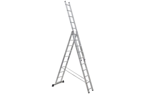 Алюминиевая трехсекционная лестница SCALA 3*10  арт. SC 3010 от магазина ЛесКонПром.ру