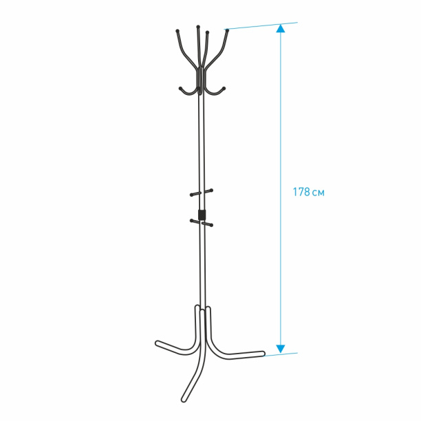 Вешалка напольная Ника ВК4 серебро от магазина ЛесКонПром.ру