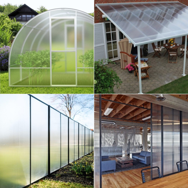 Сотовый поликарбонат 6 мм прозрачный 2,1x6 м от магазина ЛесКонПром.ру