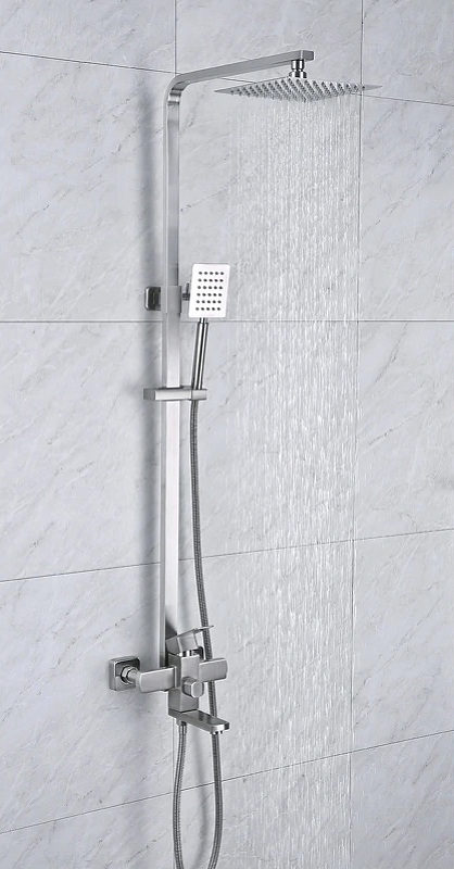 Душевая система Melana Cubo F610207 Сатин от магазина ЛесКонПром.ру