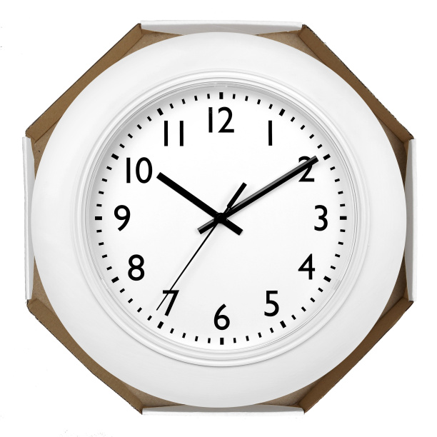 Часы настенные круглые Индастри d30 см белые от магазина ЛесКонПром.ру