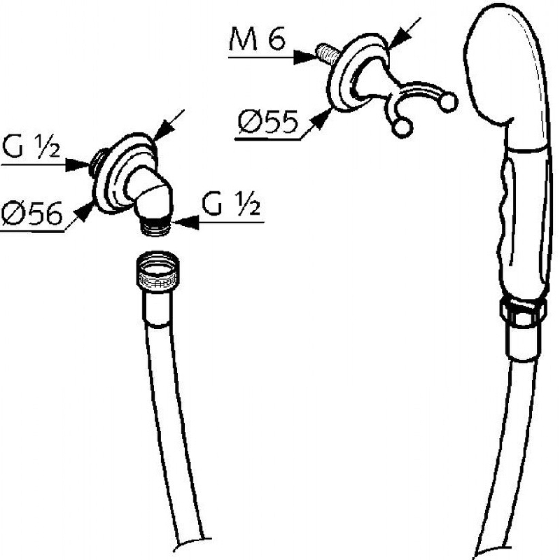 Душевой гарнитур Kludi Adlon 2710505 Хром от магазина ЛесКонПром.ру