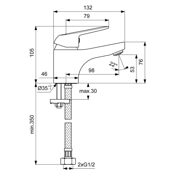 Смеситель для раковины VIDIMA Fine низкий от магазина ЛесКонПром.ру