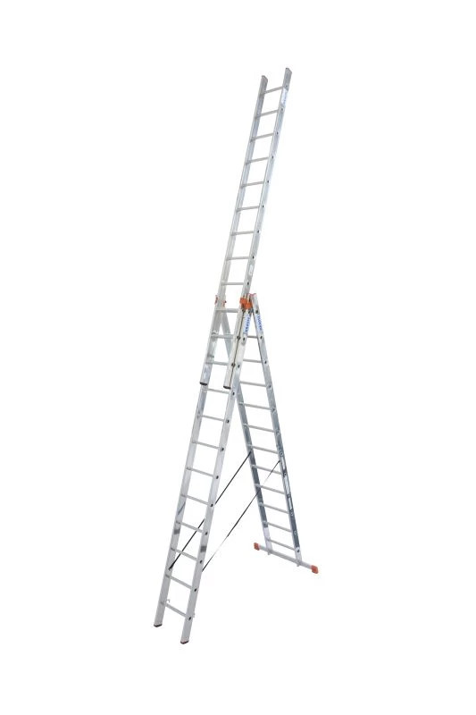 Лестница алюминиевая трехсекционая KRAUSE TRIBILO 3х12 от магазина ЛесКонПром.ру