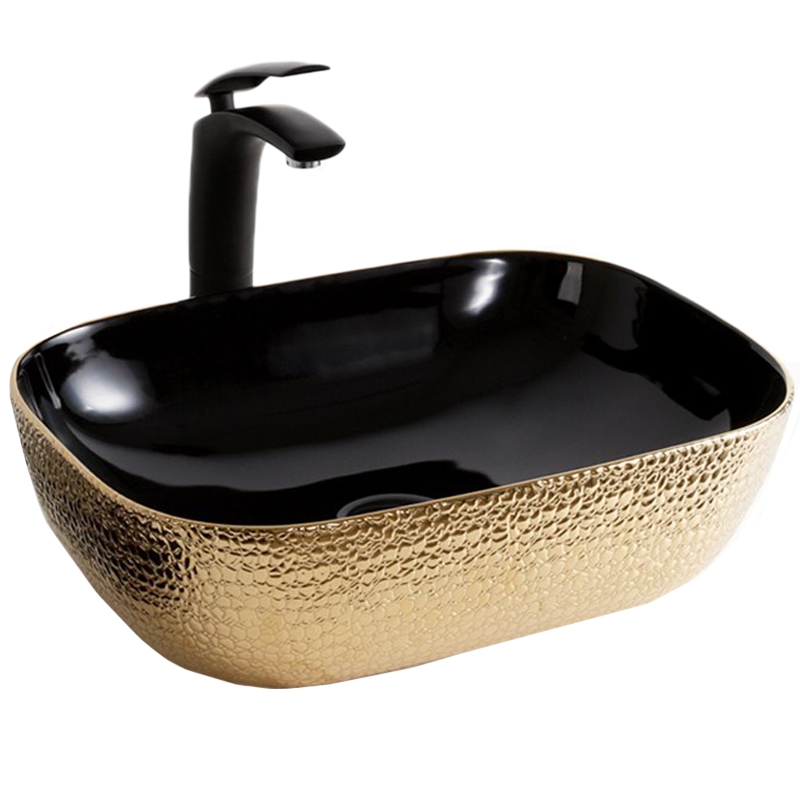 Раковина-чаша Mira 46 MR-4632BG Черная Золото от магазина ЛесКонПром.ру