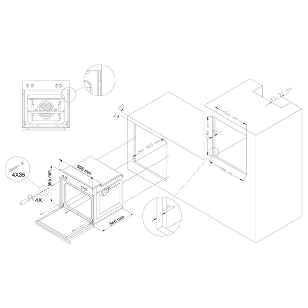 Электрический духовой шкаф Simfer B6EW16011 от магазина ЛесКонПром.ру