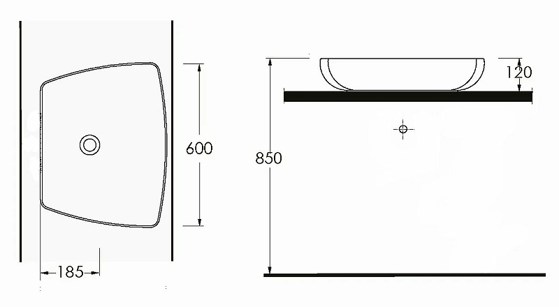 Раковина-чаша beWash Helenen 60 69601001 Белый глянец от магазина ЛесКонПром.ру