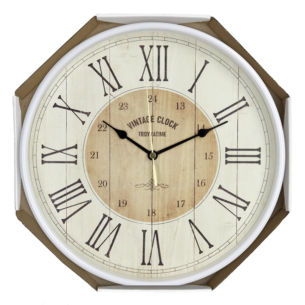 Часы настенные круглые Винтаж d30 см белые от магазина ЛесКонПром.ру