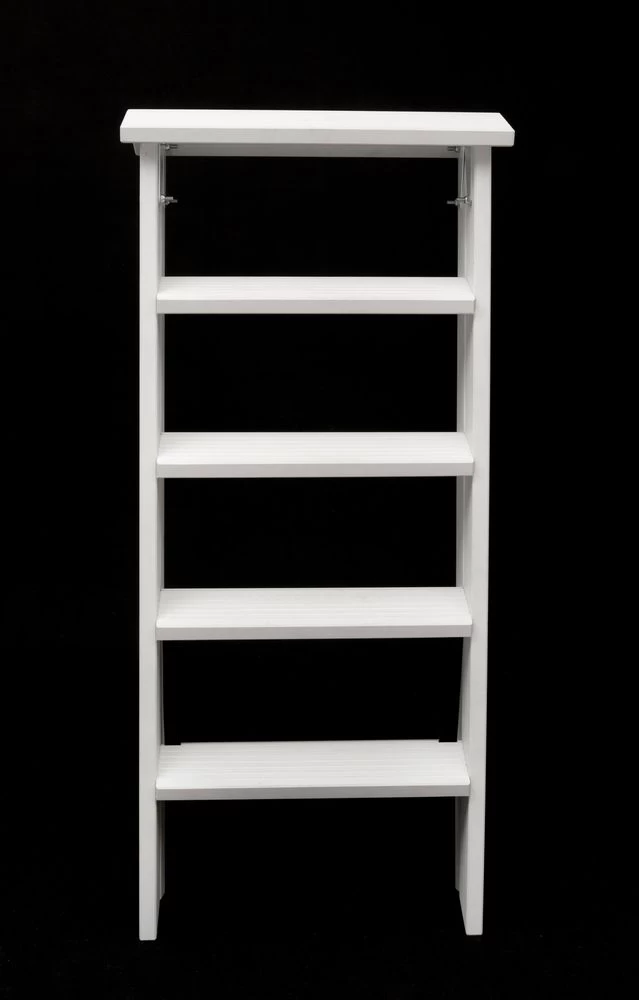 Стремянка двухсторонняя деревянная Hoz-Block Марк 5 ступеней Белая (арт. ДДС-5Б) от магазина ЛесКонПром.ру