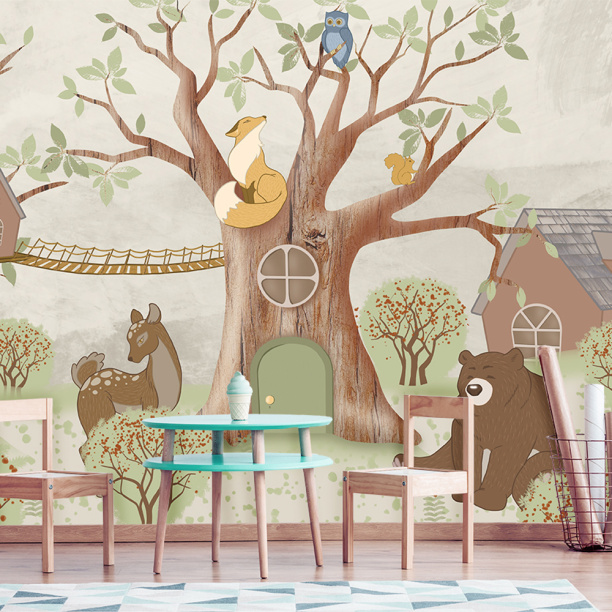 Фотообои флизелиновые Теремок Flizetto 300х270 см от магазина ЛесКонПром.ру