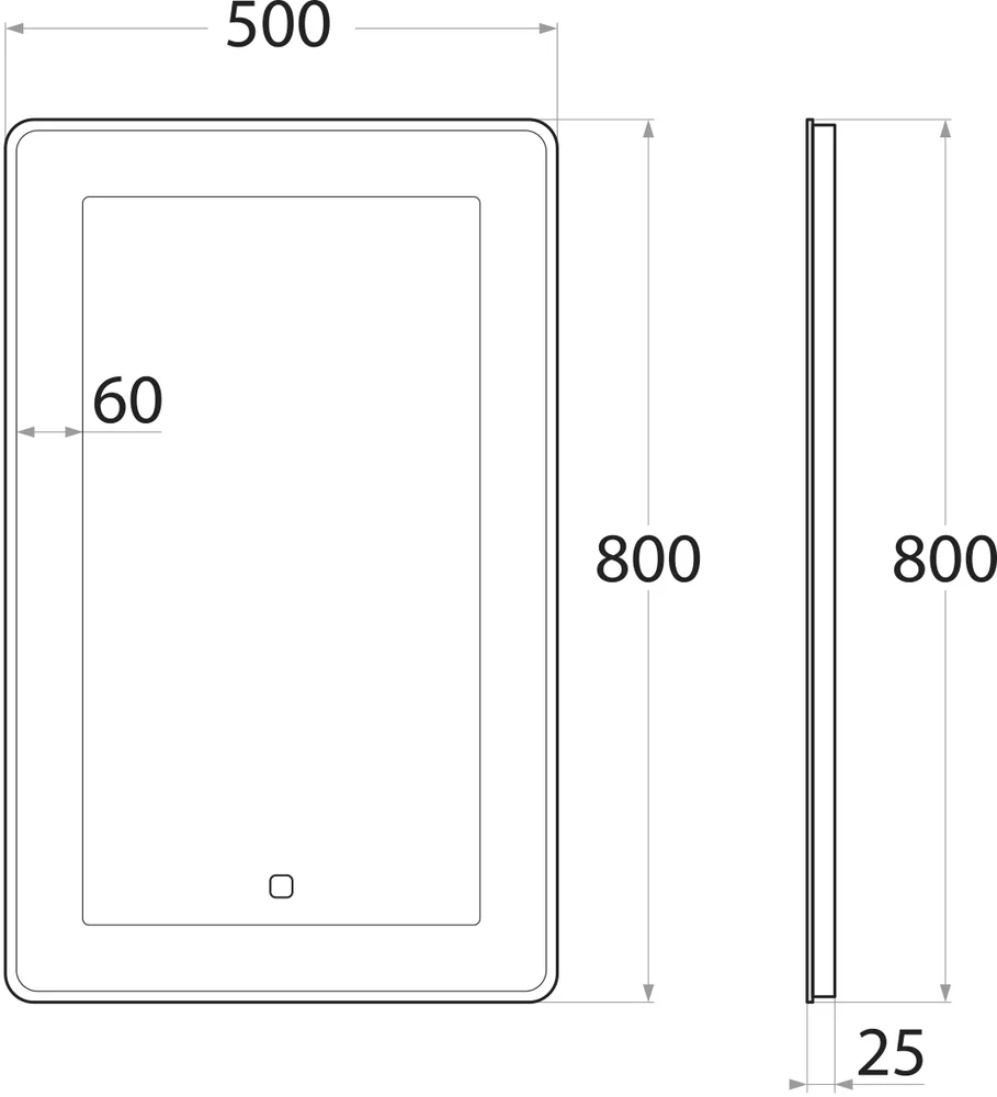 Зеркало Art&Max Latina 50х80 от магазина ЛесКонПром.ру