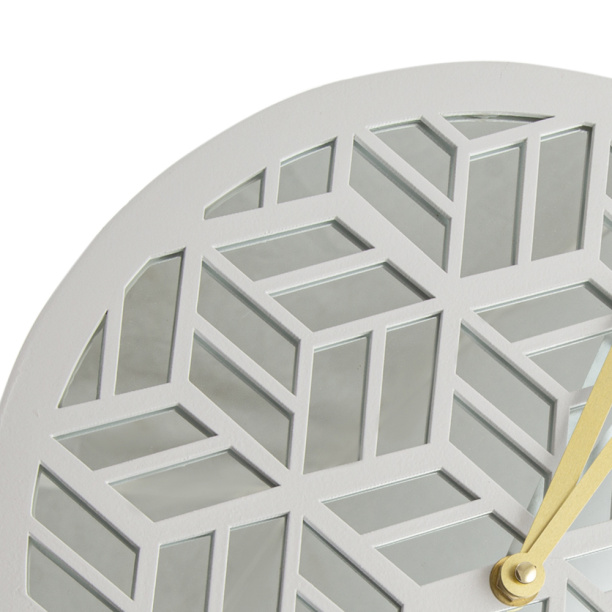 Часы настенные Узоры белые d29 см от магазина ЛесКонПром.ру