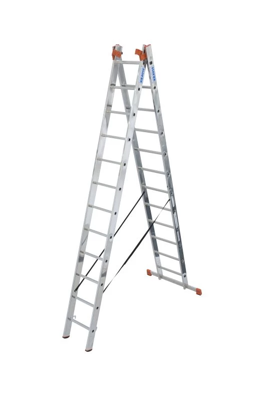 Лестница алюминиевая трехсекционая KRAUSE TRIBILO 3х12 от магазина ЛесКонПром.ру