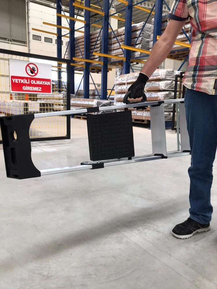 Стремянка профессиональная алюминиевая c лотком Cagsan HAZAR 6 ступеней (арт. HA105) от магазина ЛесКонПром.ру