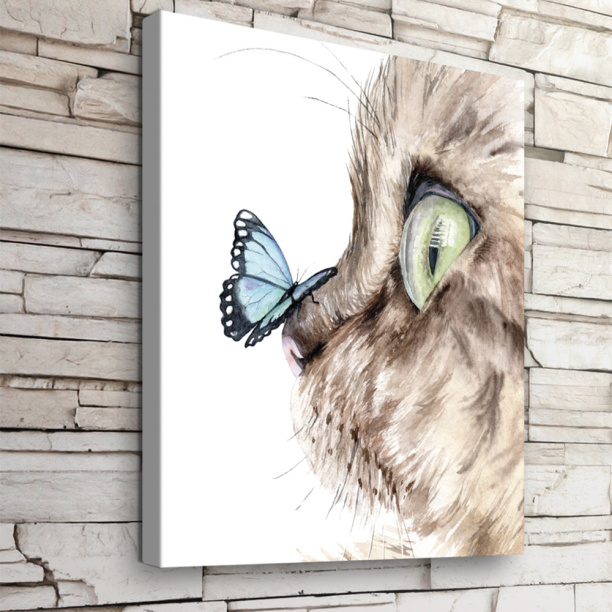 Канвас Котенок и бабочка 40х50 см от магазина ЛесКонПром.ру