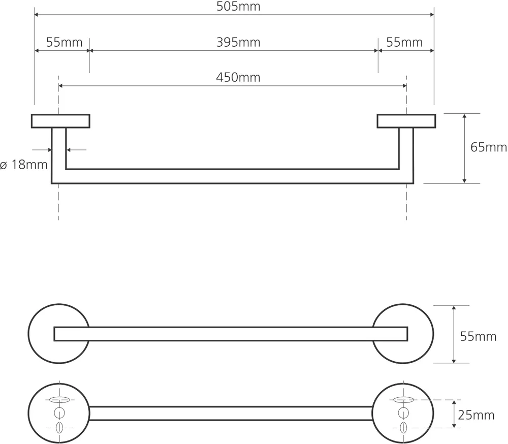 Полотенцедержатель Bemeta Dark 104204020 от магазина ЛесКонПром.ру