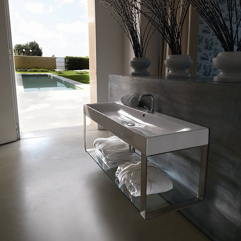 Раковина Kerasan Cento 120 353401*1 Белая от магазина ЛесКонПром.ру