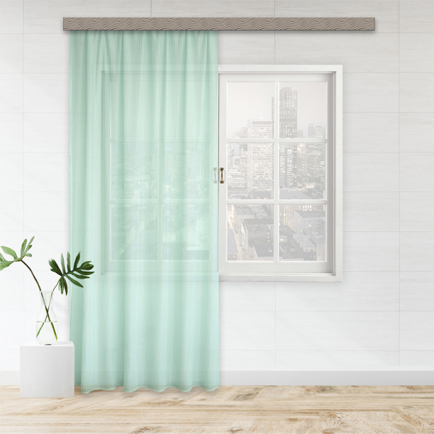 Штора-тюль Волна 150х260 см мятная от магазина ЛесКонПром.ру