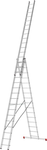 Лестница алюминиевая трехсекционная полупрофессиональная Новая Высота 3x16 арт. 2230316 от магазина ЛесКонПром.ру