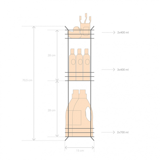 Этажерка для ванной ЧМЗ 3-ярусная сталь белая от магазина ЛесКонПром.ру
