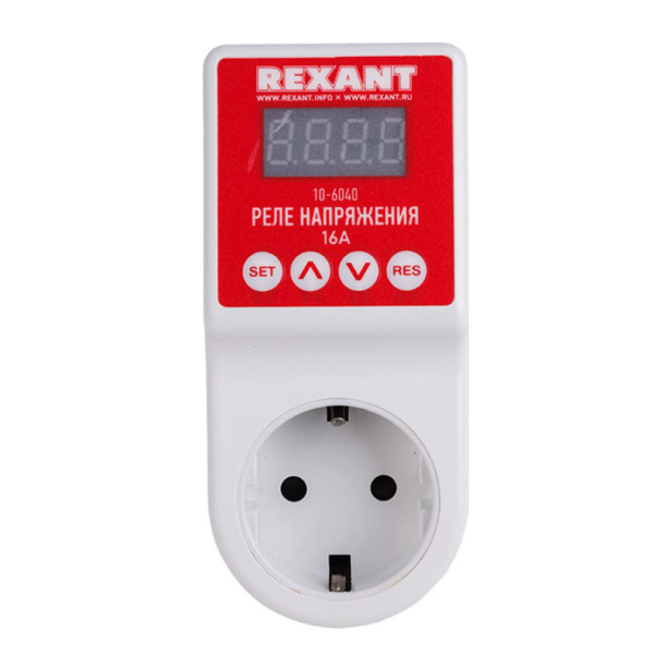 Реле напряжения REXANT 16 А с дисплеем от магазина ЛесКонПром.ру