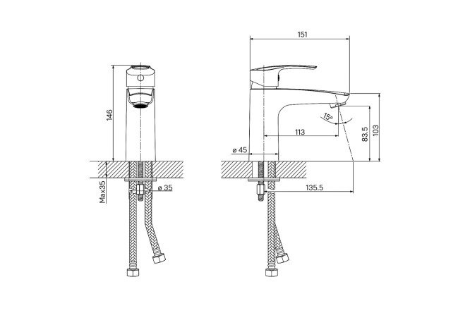 Смеситель для умывальника IDDIS Ray 80534134 от магазина ЛесКонПром.ру