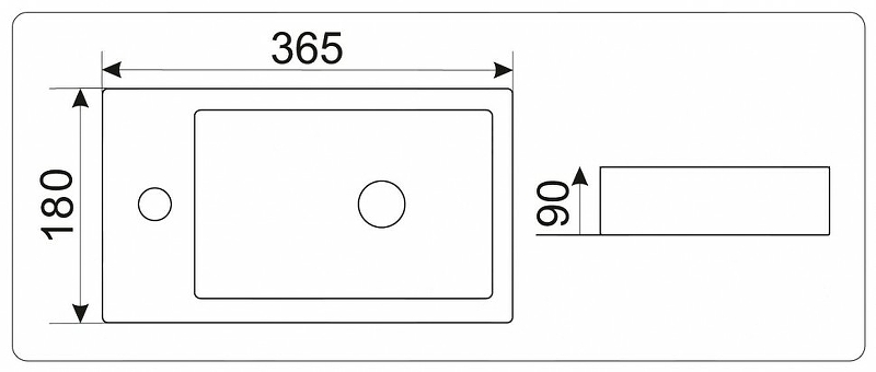 Раковина CeramaLux 36 9272R Белая от магазина ЛесКонПром.ру