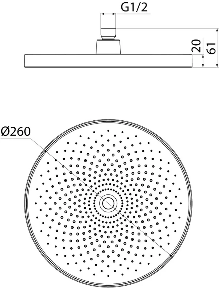 Верхний душ IDDIS SpaHome SPA26BPi64 от магазина ЛесКонПром.ру