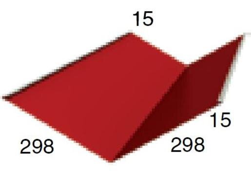 Планка ендовы нижняя Металл Профиль 298х298х2000 0,45 PE RAL 7024 от магазина ЛесКонПром.ру
