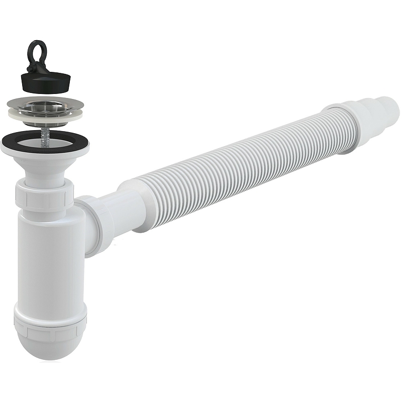 Сифон для раковины Koller Pool R40CF Белый от магазина ЛесКонПром.ру