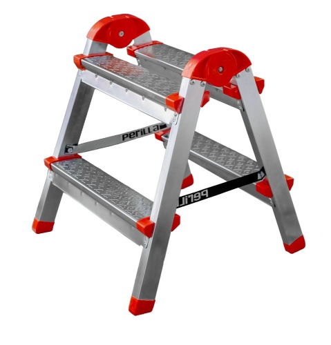 Стремянка двухсторонняя стальная оцинкованная PERILLA 2 ступени   (арт.122402) от магазина ЛесКонПром.ру