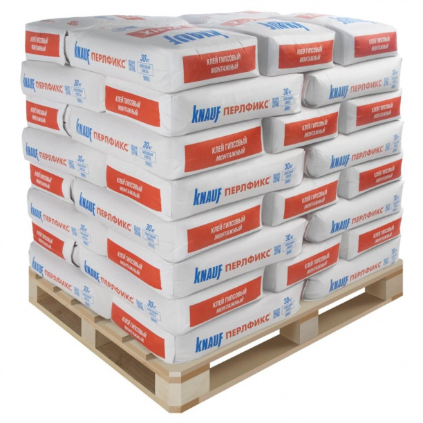 Гипсовый клей КНАУФ-Перлфикс 30 кг от магазина ЛесКонПром.ру