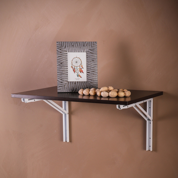 Кронштейн складной 270х400 мм белый от магазина ЛесКонПром.ру