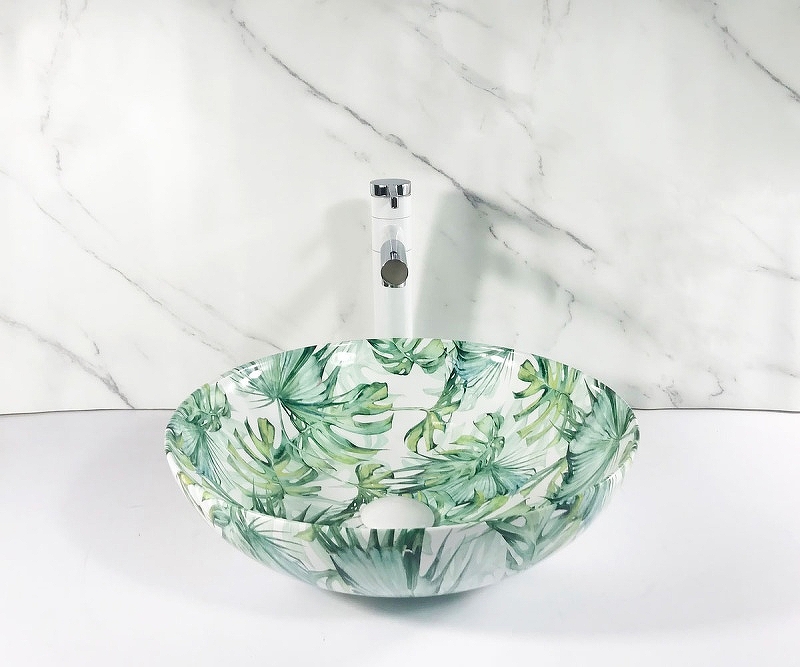 Раковина-чаша Bronze de Luxe 40 3008 Белая Зеленая от магазина ЛесКонПром.ру
