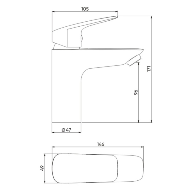 Смеситель для раковины FLUMEN Luar от магазина ЛесКонПром.ру