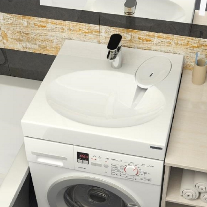 Раковина Paulmark Stern 60 PM700431 на стиральную машину Белая от магазина ЛесКонПром.ру