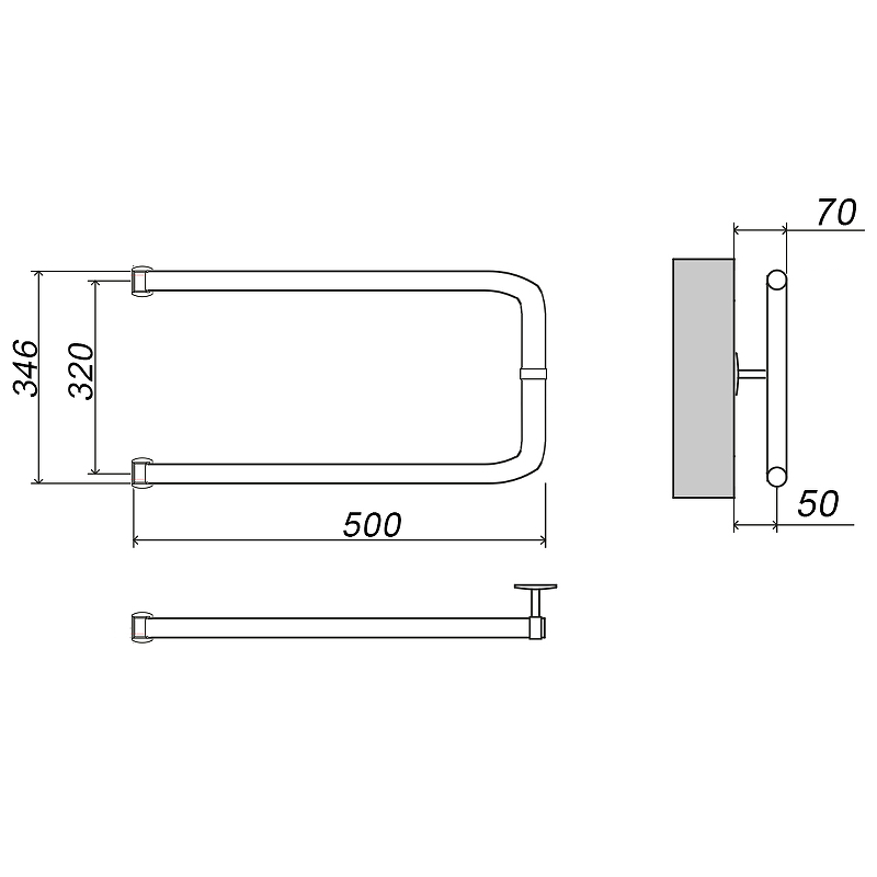 Водяной полотенцесушитель Grota Modesto 32х50 Хром от магазина ЛесКонПром.ру