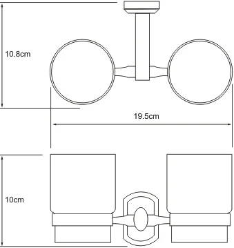 Стакан Wasserkraft Oder K-3028D двойной от магазина ЛесКонПром.ру