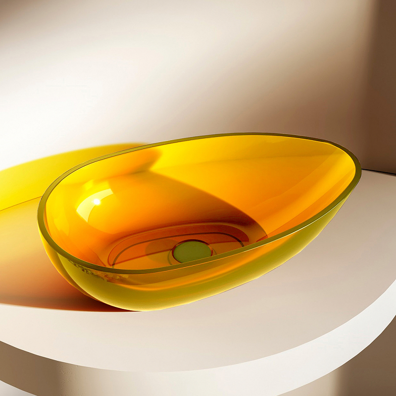 Раковина-чаша Abber Kristall 60 AT2811Amber Желтая от магазина ЛесКонПром.ру