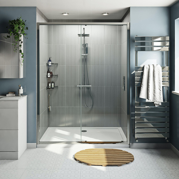 Душевая дверь FLUMEN Alz 150х195 см хромированный профиль от магазина ЛесКонПром.ру