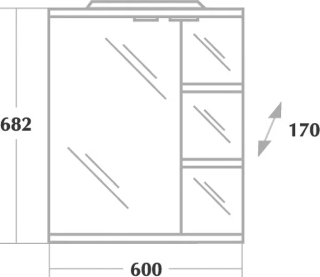 Зеркало Onika Коралл 60.01 R от магазина ЛесКонПром.ру